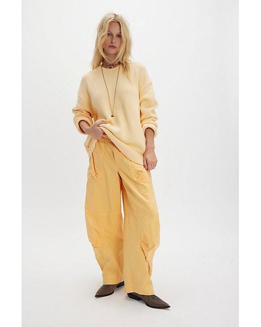 Free People Yellow We The Free Onset Pull-On Cargo Pants