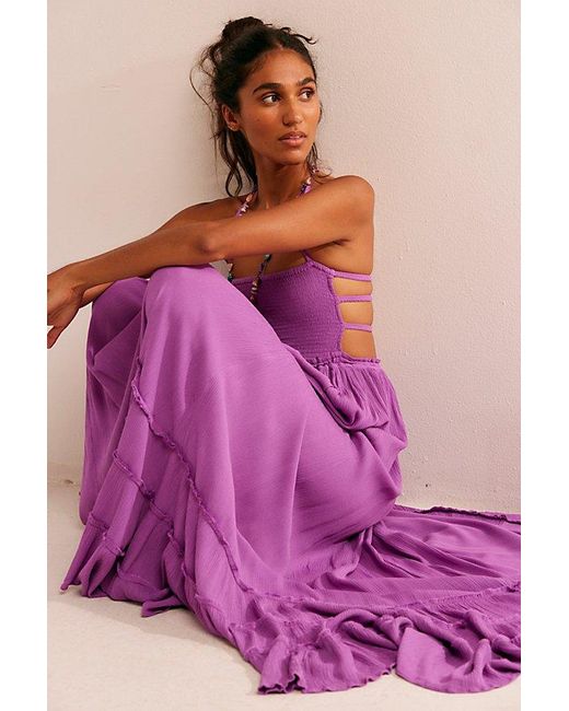 Free People Purple Extratropical Maxi Dress