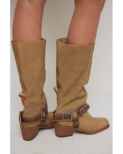 Free People Gray We The Free Denver Double Buckle Boots