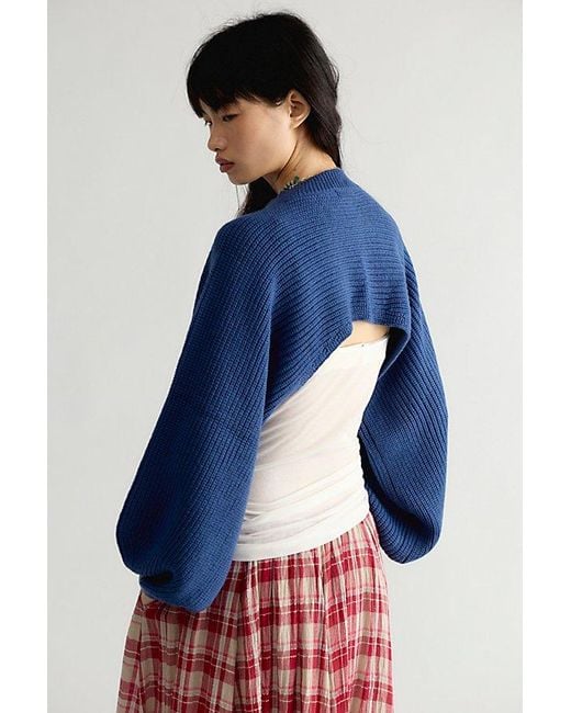 Free People Blue Emery Knitted Bolero