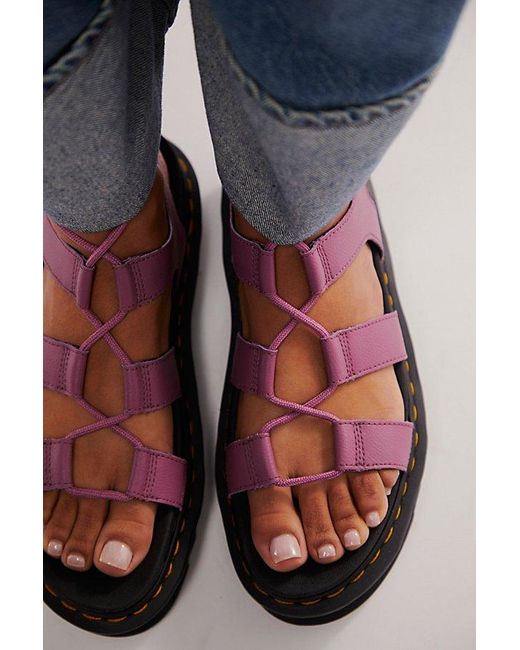 Dr. Martens Blue Nartilla Flatform Sandals