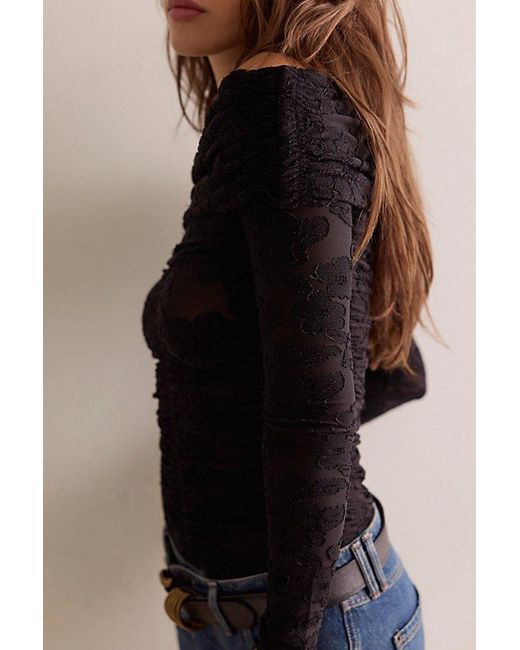 Intimately By Free People Black Night Shift Bodysuit By
