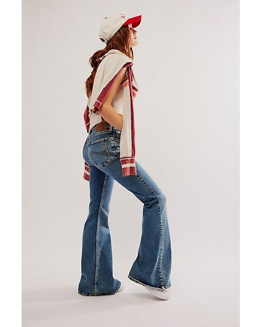 Lee Jeans Blue High-rise Ever Fit Flare Jeans At Free People In Moments Of Joy, Size: Small