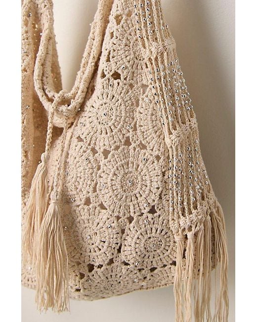 Free People Natural Sunrise To Sunset Crochet Tote