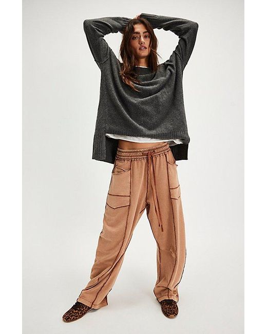 Free People Black Kaiden Barrel Trousers