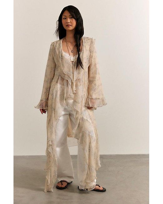 Nigel Preston Natural Long Bed Jacket Top