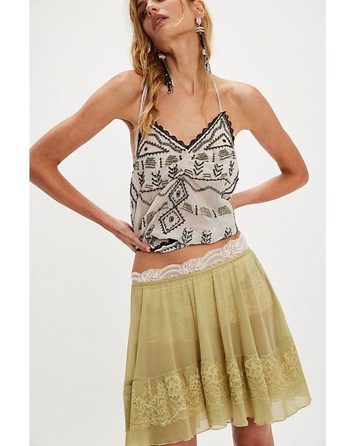 Free People Multicolor Over You Half Slip By