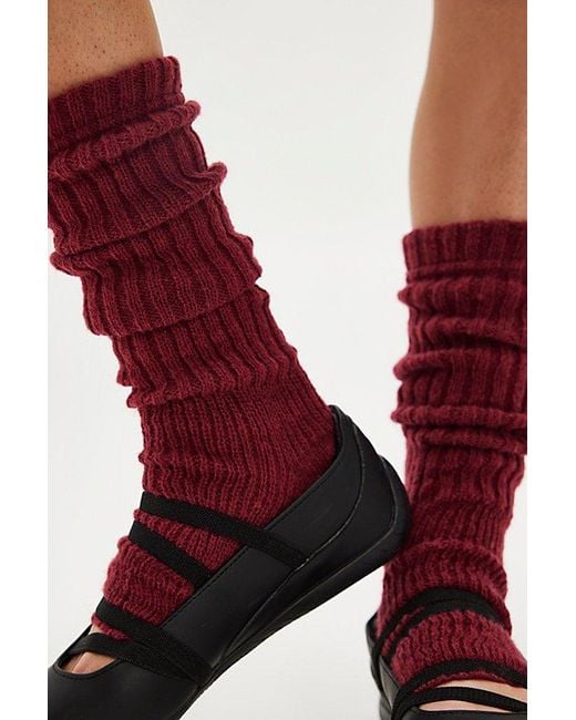 Free People Red Solid Everyday Legwarmers