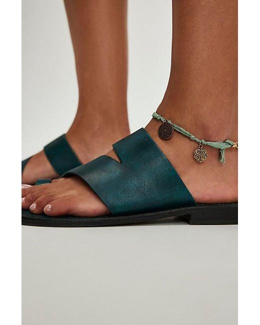 Free People Blue Abilene Toe Loop Sandals