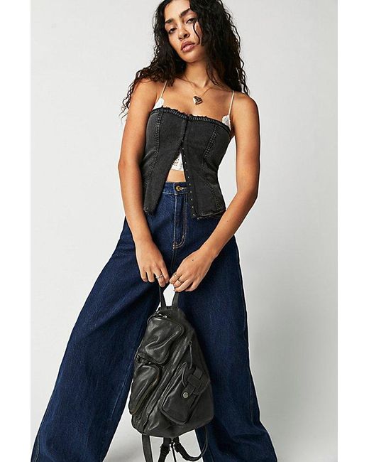 Free People Blue We The Free Sparrow Convertible Sling Bag