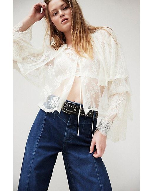 Nigel Preston Natural Lace Cape Shirt