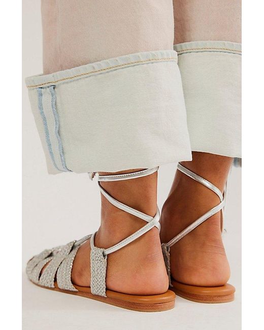 Free People Natural Sunny Gilly Flats