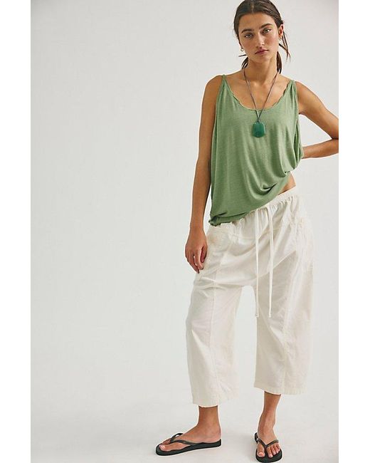 Free People Green Shoreside Tank Top