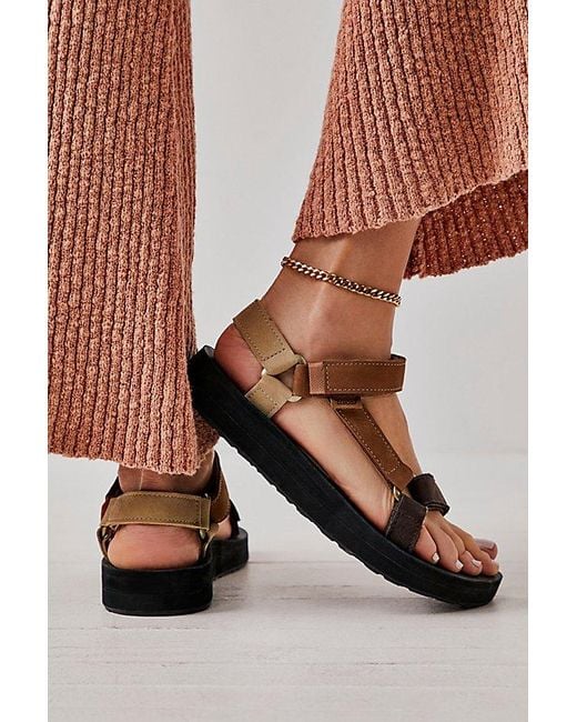 Teva Brown Midform Universal Leather Sandals