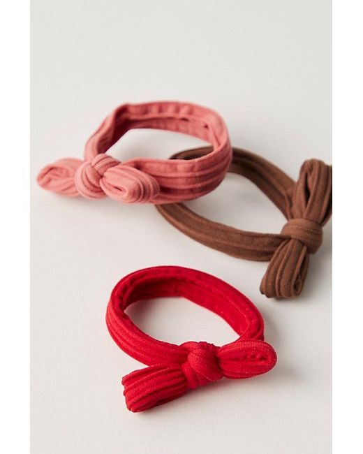 Free People Red On Point Hair Tie Pack Of 3