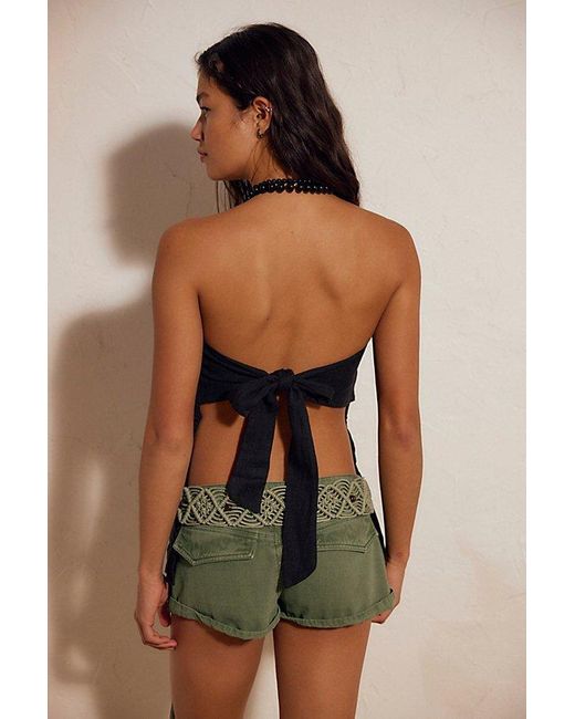 free-est Black Bernadette Linen Top By