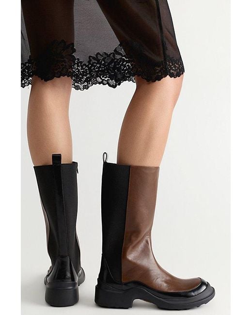 Jeffrey Campbell Black Weather Leather Boots By