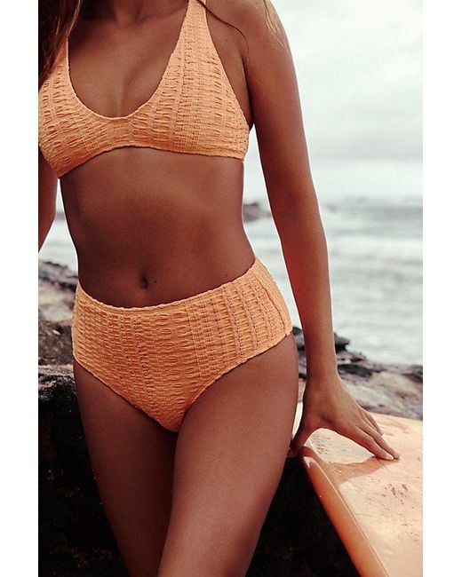 Seea Red Brasilia High-Waisted Surf Bottoms By