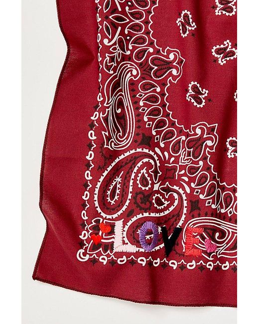 Free People Red Call It By Your Name Bandana