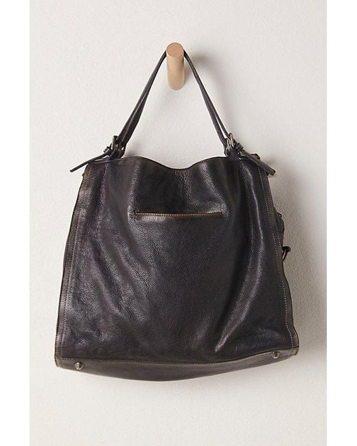 Free People Black Atlas Leather Tote