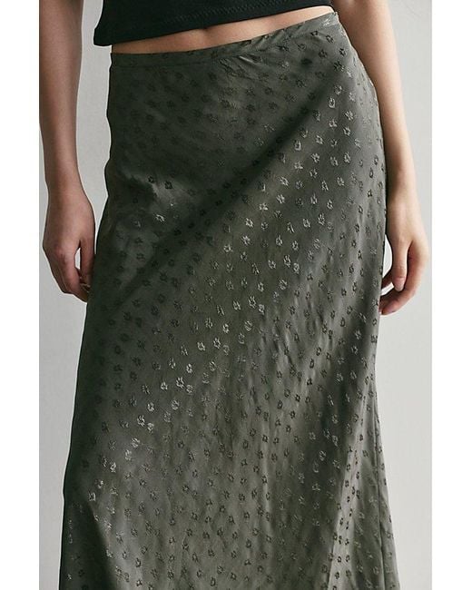 Free People Green Bonita Solid Maxi Skirt