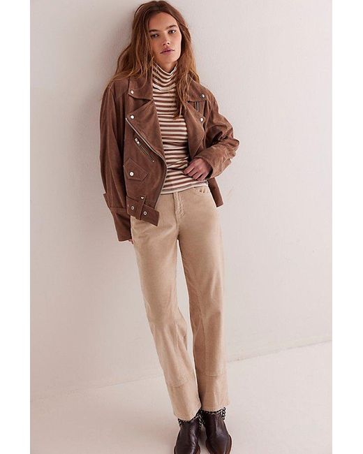 Free People Brown We The Free Good Good Stripe Turtleneck