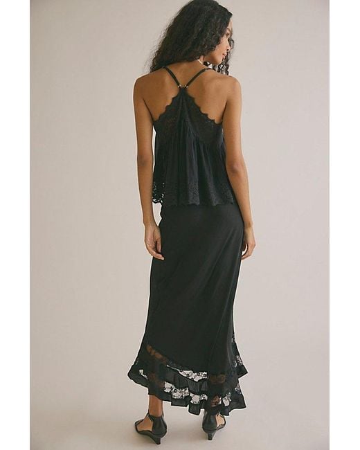 Intimately By Free People Blue Long Lost Lover Maxi Slip Skirt