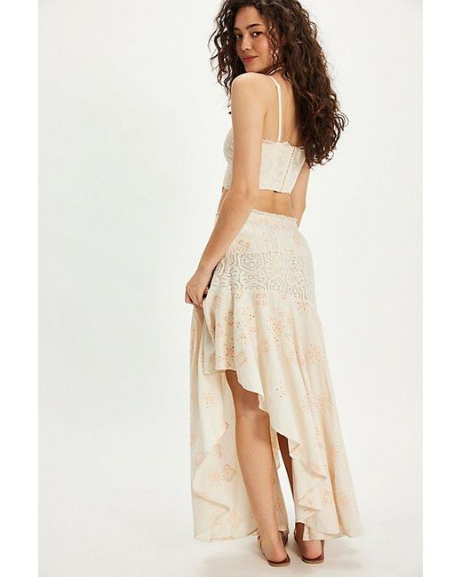 Free People Natural Doily Maxi Skirt