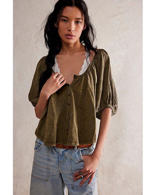 Free People Brown We The Free Sunset Tee