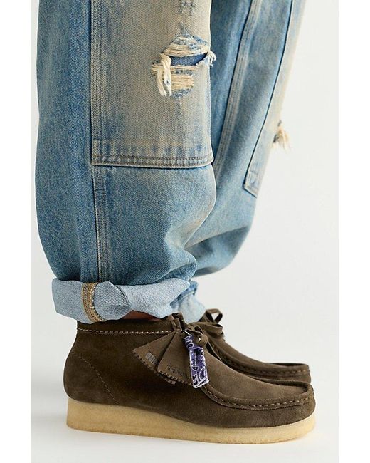 Clarks Blue Wallabee Boots Shoe