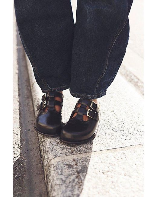 Free People Brown Shoreditch Buckle Mules