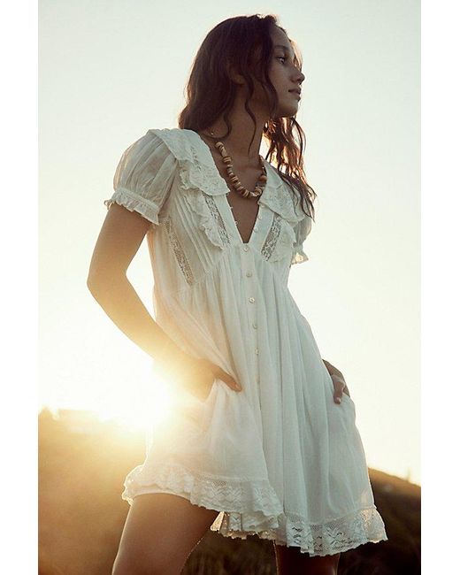 Free People White Sunkissed Mini Dress