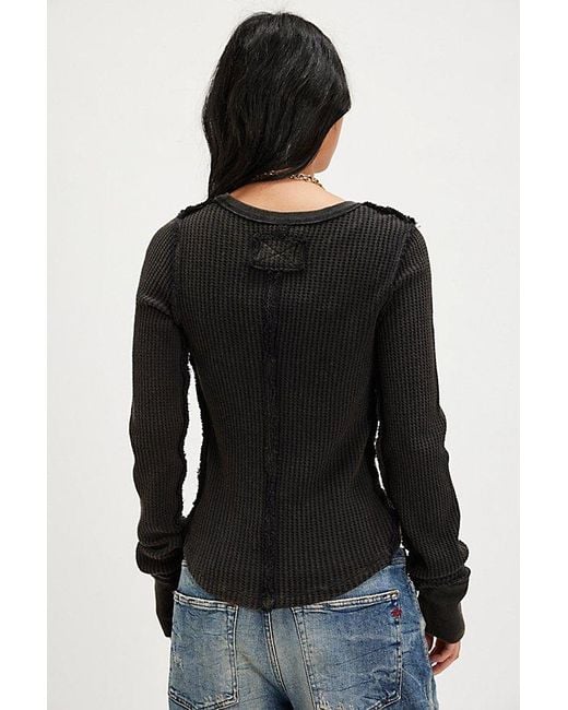 Free People Black Lucky Locket Tee