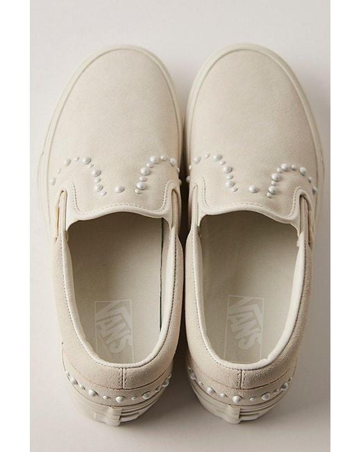 Vans Natural Pearl Platform Slip-Ons
