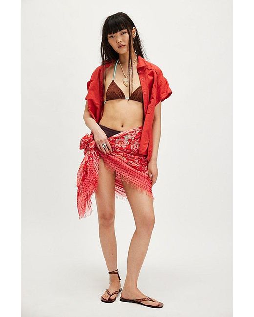 Spell Red Full Bloom Travel Scarf