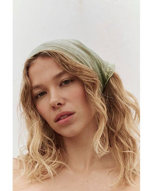 Free People Green Chrissy Sheer Hair Scarf