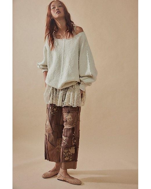 Free People Brown We The Free Drifting Pullover
