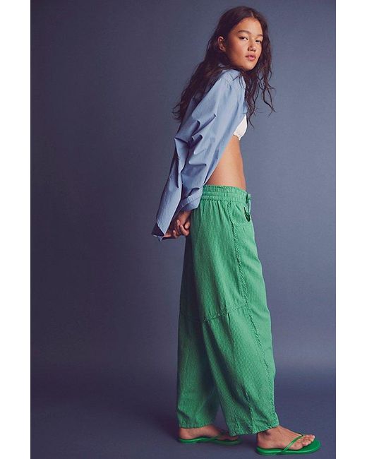 Free People Blue Something Good Pull-On Barrel Pants