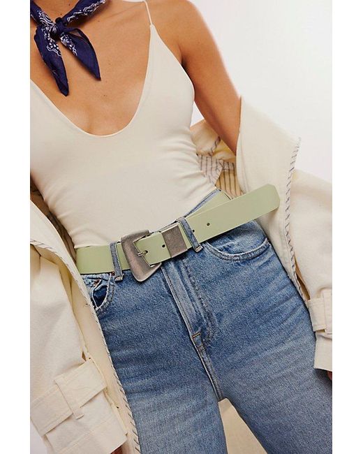 Free People Green Siggy Leather Belt