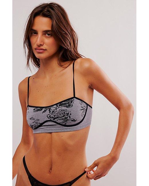 Intimately By Free People Black Rosey Seamless Bralette