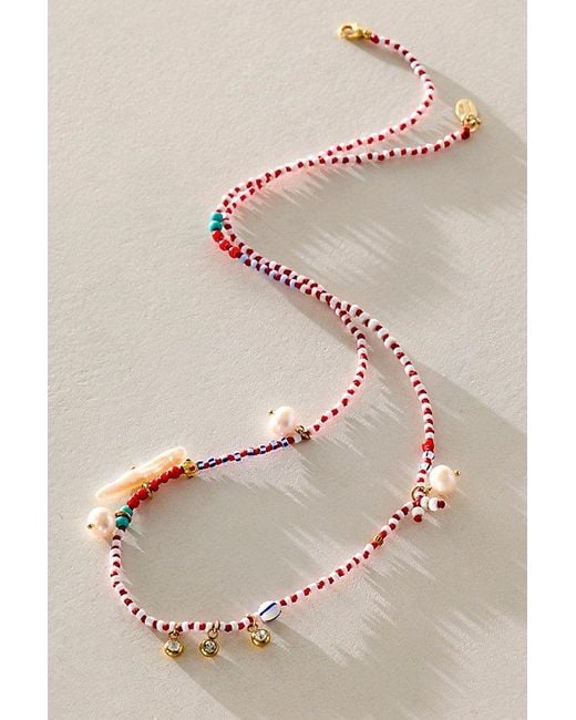 Meredith Waterstraat Pink Knotted Necklace