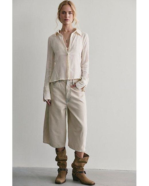 Free People Black Mallory Solid Shirt