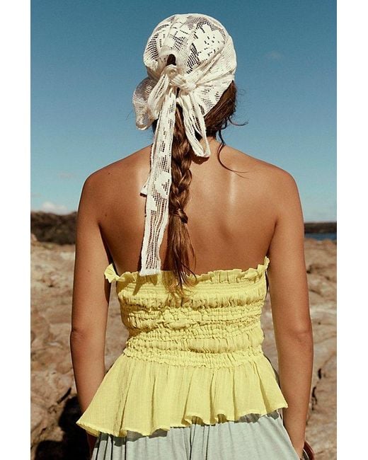 free-est Yellow Daybreak Cotton Tube Top By