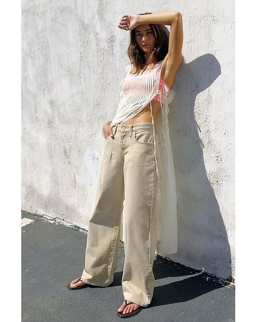 Free People Natural Teagan Low-Rise Baggy Boyfriend Jeans
