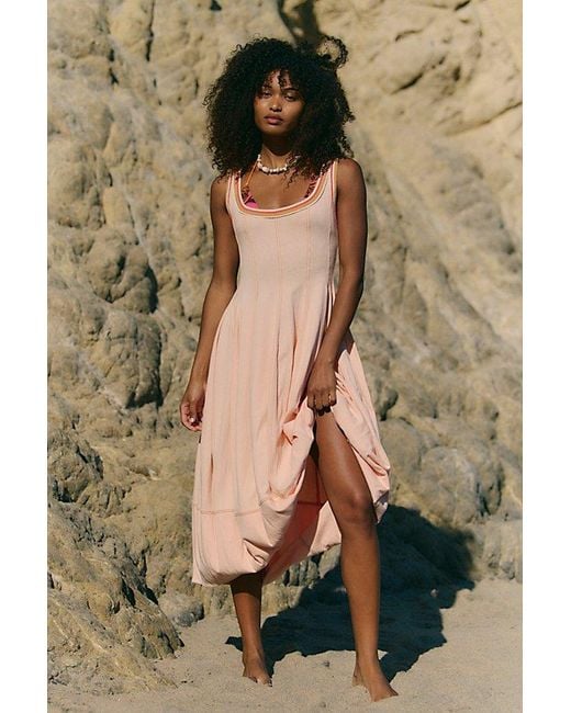 free-est Natural Palmer Midi Dress By
