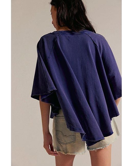 Free People Blue Dakota Tee