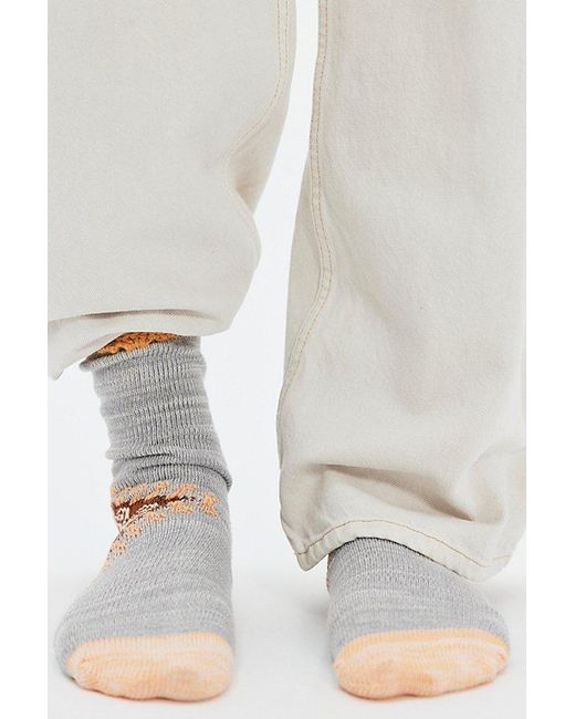 Free People Gray Raggedy Ankle Socks