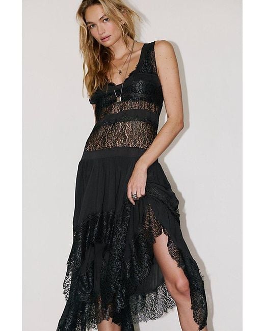 Intimately By Free People Black Like Gatsby Maxi Slip Dress By