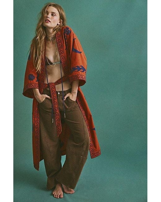Matthew Williamson x Free People Red Deia Duster Jacket