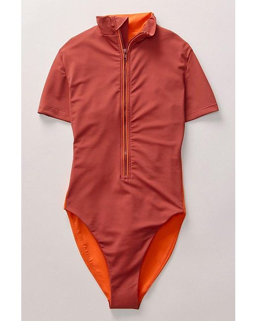 Rashi World Blue Short Sleeve Surf Bodysuit